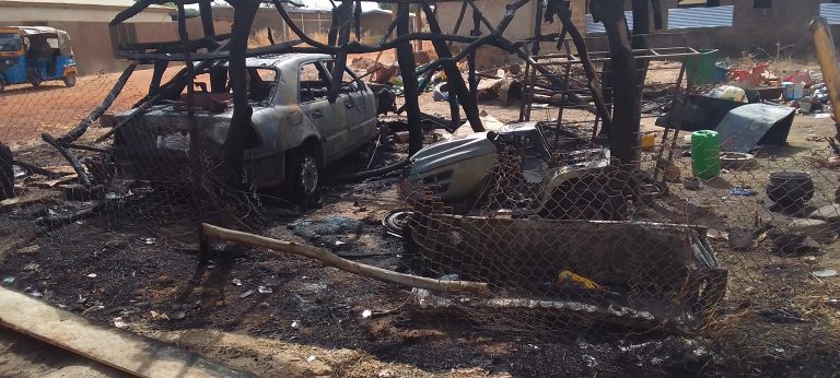 DOMESTIC FIRE @ JIRAPA ZONGO, ADJOINING PROPERTY SALVAGED.