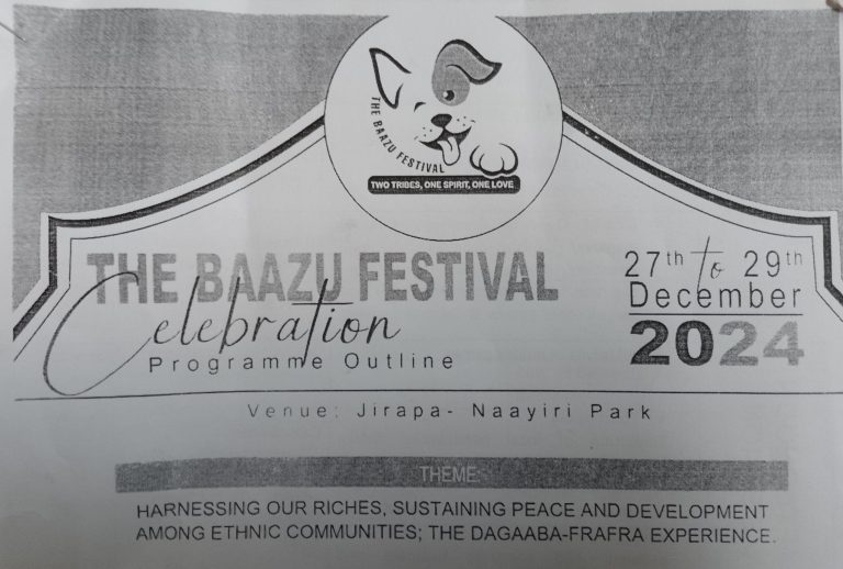UWR: JIRAPA UNITING THROUGH CULTURE AS THE INAUGURAL BAAZU FESTIVAL BRIDGES DAGAABA AND FRAFRA TRIBES.